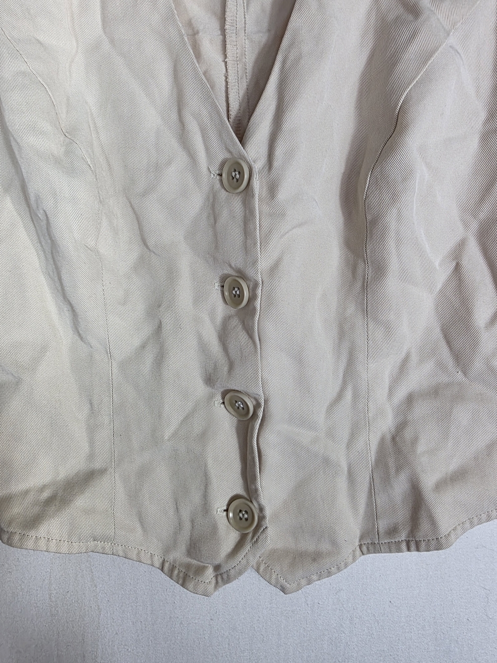 Reformation Cream Buttoned V-Neck Vest - Picture 12 of 12